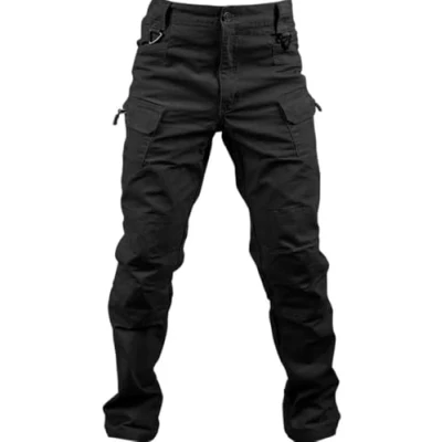 Afbeelding van Mannen Cargo Regular Broek Leger Combat Werk Militaire Tactische Casual Multi Zakken Wandelen Klimmen Broek, Zwart, M