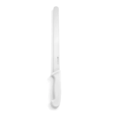 Afbeelding van HENDI Broodmes, gekarteld lemmet, voor brood en bagels, extra scherp, HACCP, keukenmes, lemmet lengte: 300mm, 430x40x(H)22mm, roestvast staal, polypropyleen, wit