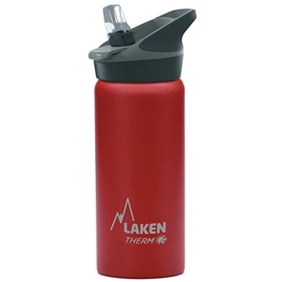 Afbeelding van Laken Jannu thermische waterfles met vacuümisolatie dubbele roestvrijstalen wand 18/8. Tot 24 uur koud, rood, 500 ml