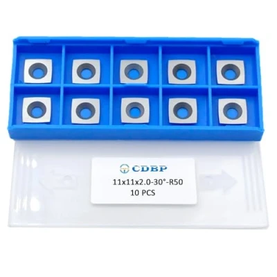 Afbeelding van CDBP Hout Draaien Gereedschap Carbide Getipt 11x11x2,0 Mm Met R50 Radius Vierkante Cutter Inserts Voor draaibeitels en Houtbewerking Draaibank Tool, 10 stks