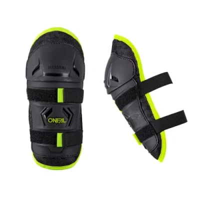 Afbeelding van O&#039;NEAL Kniebeschermer Kinderen Motorcross MX MTB Mountainbike Comfortabele en dynamische pasvorm, geschikt voor de leeftijd van 4 9 jaar Peewee Zwart Neon Geel M/L