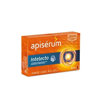 Afbeelding van Apisérum Intellect Multivitamine capsules met koninginnengelei, vitamine B, aminozuren en ginkgo biloba, behandeling voor een maand