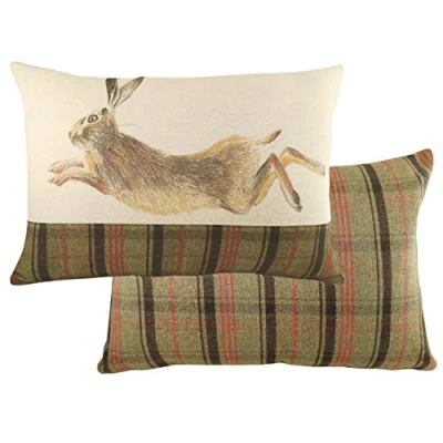 Afbeelding van Evans Lichfield Hunter Leaping Hare Kussenhoes, Multi, 40 x 60cm