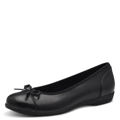 Afbeelding van Jana Dames Ballerina 22168 001 Zwart Wijdte H Maat 37
