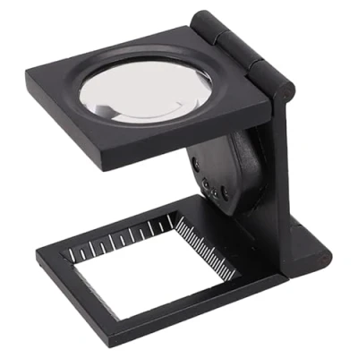 Afbeelding van Mini Vergrootglas, 10x 28mm Pocket Vergrootglas met schaal, Opvouwbare Handheld LED Licht, Draagbare Loep voor Sieraden Naaien Textiel Optische Draad