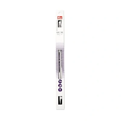 Afbeelding van Prym Ferri da Maglia ergonomici, 35 cm, 6,50 mm 190359 1 Coppia Punta Singola, x Paio, Bianco, 35cm