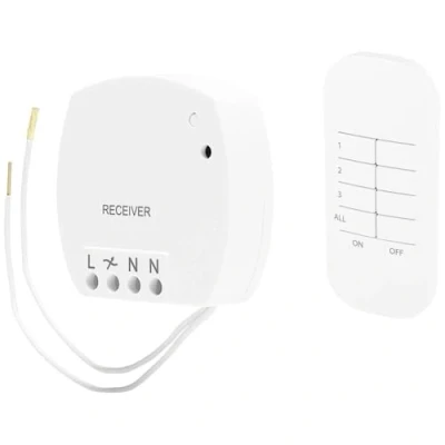 Afbeelding van Draadloze Inbouw Dimmer Set Inclusief Afstandsbediening Plug &amp; Connect Smartwares SH4 99560