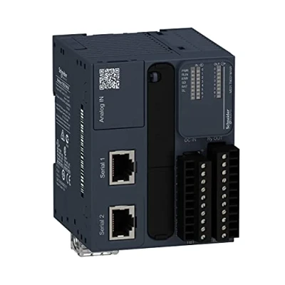 Afbeelding van Schneider electric modicon m221 controller 16 i o voeding 24vdc in 8 si so tra 4 high sp 2 x 0 10v out relais serial tm221m16r
