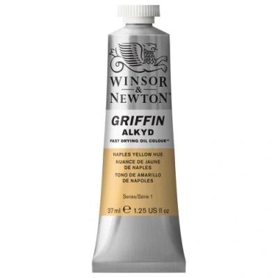 Afbeelding van Winsor &amp; Newton Griffin 37ml Alkyd Sneldrogende Olie Kleur Tube Napels Geel Tint
