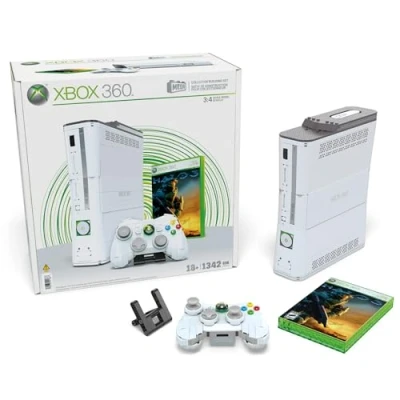 Afbeelding van MEGA Microsoft Bouwset voor verzamelaars, replicamodel van Xbox 360 met 1342 onderdelen, controller en led lampjes, speelgoed om te bouwen showen, volwassen HWW15