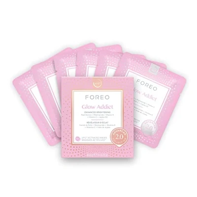 Afbeelding van Glow Addict Advanced Collection 2.0 UFO geactiveerd gezichtsmasker, hydraterend gezichtsschoonheid, vitamine C en E, voor alle huidtypes doffe huid, anti aging