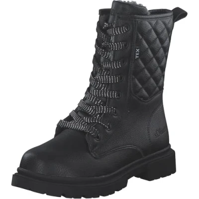 Afbeelding van s.Oliver Kinder WL Lace Boot 5 46223 43 Sneeuw, Zwart, UK, 37 EU