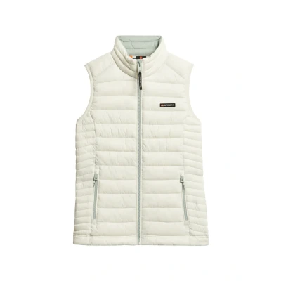 Afbeelding van Superdry Vrouwen Gewatteerde Fuji Lite Bodywarmer Grijs Grootte: 42