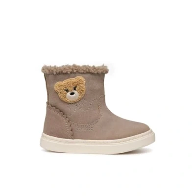 Afbeelding van Geox Stivaletti Babyschoenen voor kinderen, Maat: 24, Dark beige Leer en textiel