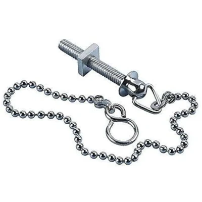 Afbeelding van E2trade Vervanging Chrome 18 &quot;wastafel bad bal plug ketting en verblijf S haak uiteinden