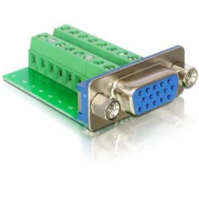 Afbeelding van Terminalblock 15 pin VGA poort Adapter Delock