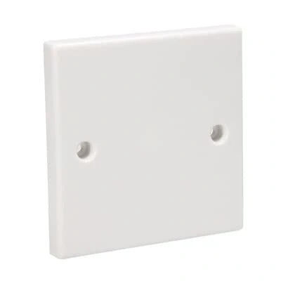 Afbeelding van Axiom Ultimate Flat Enkele/Dubbele Blanco Blanking Plate Standaard Witte Cover Plaat Plugs Socket Flush, Wit (Single (1 Gang), Pack van 1)