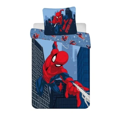 Afbeelding van Spiderman Dekbedovertrek 160 x 200 cm + 70 80 Spider Man Kinderdekbedovertrek 100 % Katoen