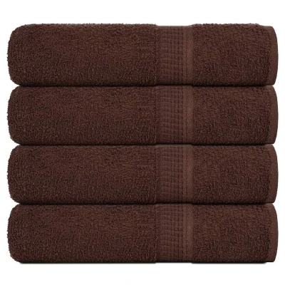 Afbeelding van vidaXL Douchehanddoeken 4 st 70x140 cm 360 g/m² 100% katoen bruin
