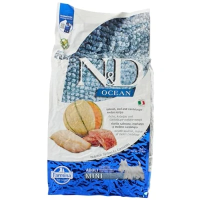 Afbeelding van N&amp;D Ocean Dog Salmon, COD and Cantaloupe Melon Adult Mini 7 KG