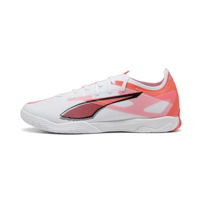 Afbeelding van Puma Ultra 5 Match IT Zaalvoetbalschoenen, Heren, Maat: 48.5, White/black/glowing red Textiel/ synthetisch
