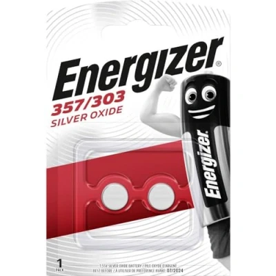 Afbeelding van Energizer Knoopcel 357 1.55 V 2 stuk(s) 150 mAh Zilveroxide SR44