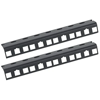 Afbeelding van HMF 66804 02 rackrail voor serverkast, 2 stuks, 10 inch, 4 HE, zwart