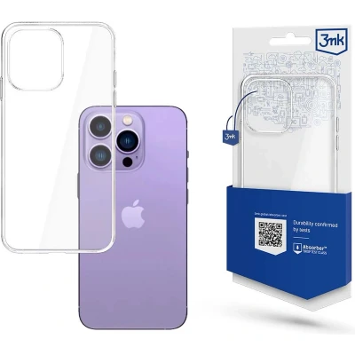 Afbeelding van 3mk iPhone 14 Pro Clear Case Telefoonhoesje voor Optimale Bescherming Transparant