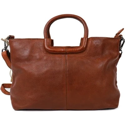 Afbeelding van Bear Design Jasmijn M Leren Handtas Cognac