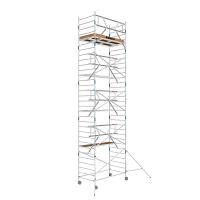 Afbeelding van COMBI DEAL Rolsteiger Alumexx AGS PRO + Steigeraanhanger L190xB135cm 10.20m werkhoogte Houten platformen