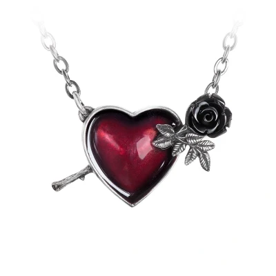 Afbeelding van Alchemy Wounded by Love Ketting Zilverkleurig/Rood
