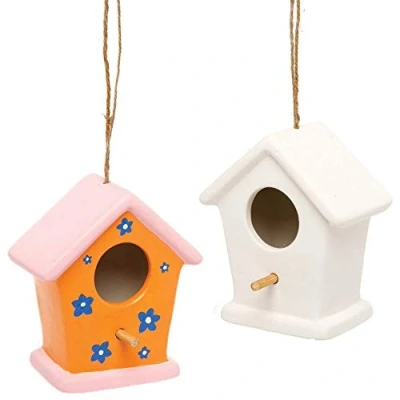 Afbeelding van Baker Ross AX846 Vogel Huisjes Pak Van 2, Ontwerp Ons Eigen Keramische Kunst En Ambacht Projecten Voor Kinderen