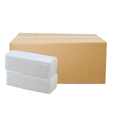Afbeelding van 4.000 vellen papieren handdoeken premium vouwhanddoek wit hoogwit 2 laags 25 x 23 cm ZZ gevouwen