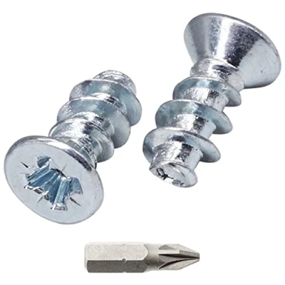 Afbeelding van SKIR&#039;CO (100 stuks) Verzinkte euroschroeven 5,0 x 11 mm, ladegeleiderschroeven, platte verzonken kop, scharnierschroeven