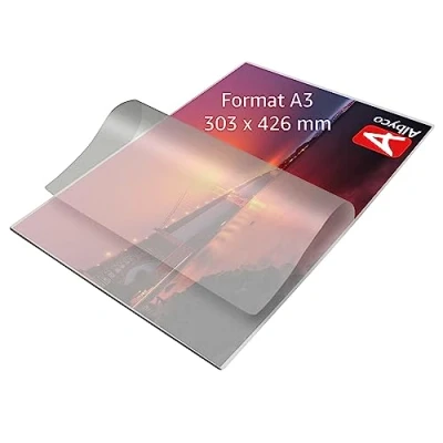Afbeelding van Albyco A3 Lamineerhoes, Lamineersheet, Glans. Per pak van 100 stuks dikte 2x80 (160) micron (29,7x42)