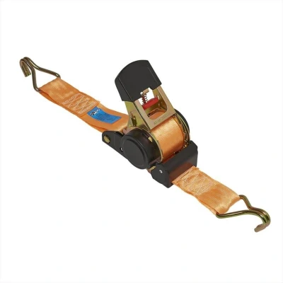 Afbeelding van Pro Plus Spanband met Ratel Inclusief 2 Haken Automatisch Oprollend Oranje 50 mm x 4.5 meter
