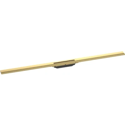 Afbeelding van hansgrohe RainDrain Flex 1200 56047990 in te korten gepolijst Gold Optic kant en klare set douchegoot, 120 cm