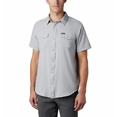 Afbeelding van Blouse Columbia Men Utilizer II Solid Short Sleeve Stone Green M