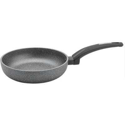 Afbeelding van FLORINA Aluminium Koekenpan LAVA STONE I 20 cm Diameter Diepe Pan Inductie Universele met Antiaanbaklaag Geschikt voor Inductiekookplaat, Gasfornuis en Elektrische Kookplaat (Grijs)