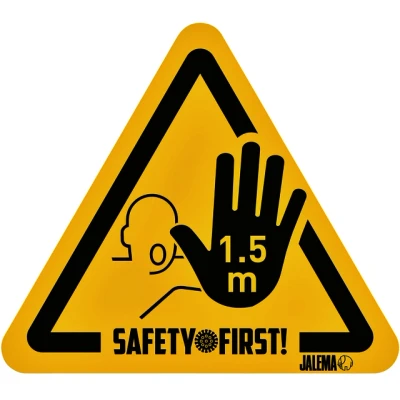 Afbeelding van Waarschuwingssticker Jalema Hand Houd Afstand Gl/Z