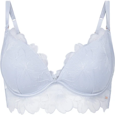 Afbeelding van Hunkemöller Emilia Padded Plunge Pushup BH, Dames, Maat: 85A, Blue