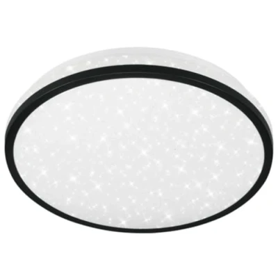 Afbeelding van TELEFUNKEN LED plafondlamp met sterrendecoratie, badkamerlamp incl. bewegingssensor, daglichtsensor, neutraal witte lichtkleur, 16 watt, 1.500 lumen, wit/zwart, Ø 28 cm, 318305TF