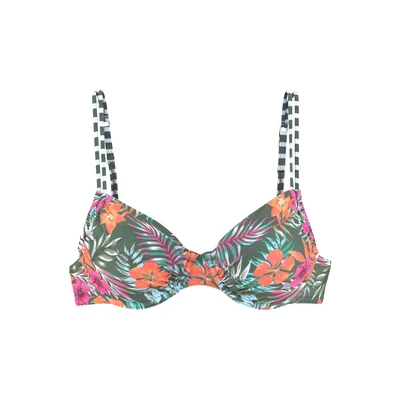 Afbeelding van Venice Beach WIRE Bikinitop, Dames, Maat: 44xD, Oliv bedruckt