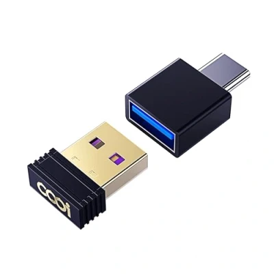Afbeelding van Cooidea USB Mouse Jiggler, Mover met aan/uit aanraakschakelaar en C adapter. Undetectable muis Jiggler Multi track, Drivervrije, plug and play voor laptop/pc, muisbeweging simuleren