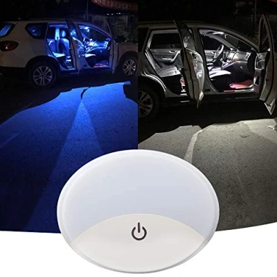 Afbeelding van Auto plafondlamp, tweekleurige accessoires, USB, draadloos, oplaadbaar, 10 leds, voor auto, binnen en buiten, boot, aanhanger