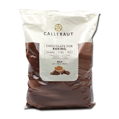 Afbeelding van Callebaut Bakvaste chocolade Chunks Melk 2,5 kg.