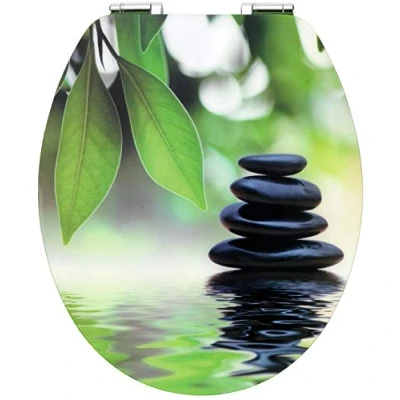 Afbeelding van Cornat Black Stone decor toiletbril