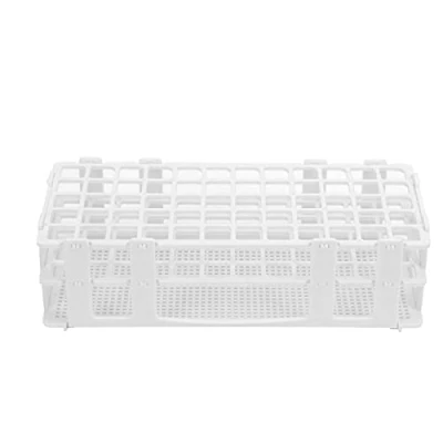 Afbeelding van Reageerbuisrek, 5 sets Drielaagse reageerbuishouder 20x20mm kunststof reageerbuisrek 40 gaten voor wetenschappelijke experimenten