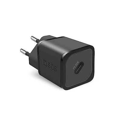 Afbeelding van SBS Draagbare oplader voor Samsung, iPhone, Xiaomi, Oppo, 20 W snellader smartphones en tablets, snelle veilige met USB C, zwart