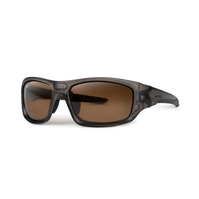 Afbeelding van Matrix Polorised Sunglasses Wrap Frosted Black Brown